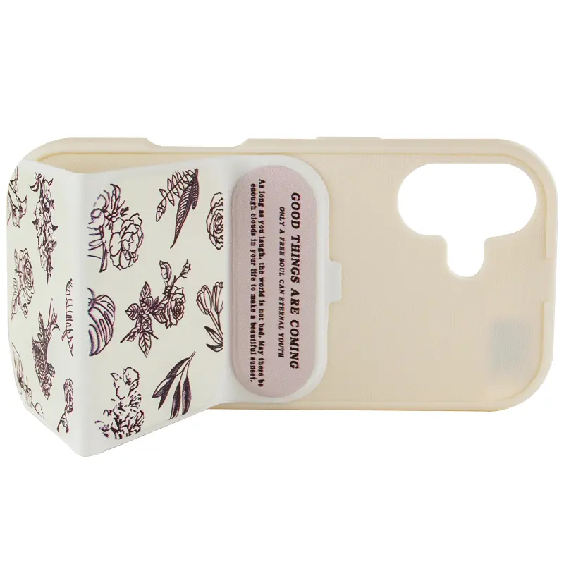 Etui TPU Panel Stand do Apple iPhone 17 (6.3"), Floral Sketch 4, TPU
