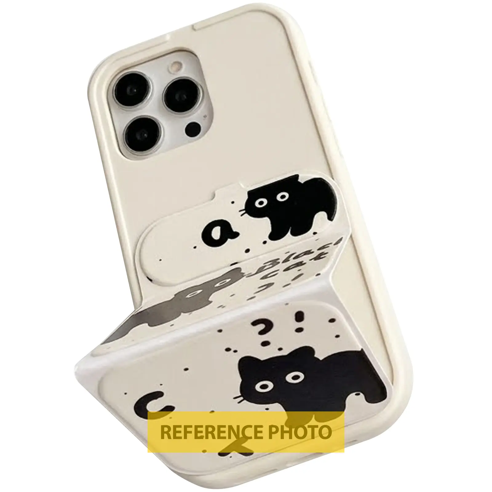 Etui TPU Panel Stand do Apple iPhone 17 Pro (6.3"), Black Cat 2, TPU