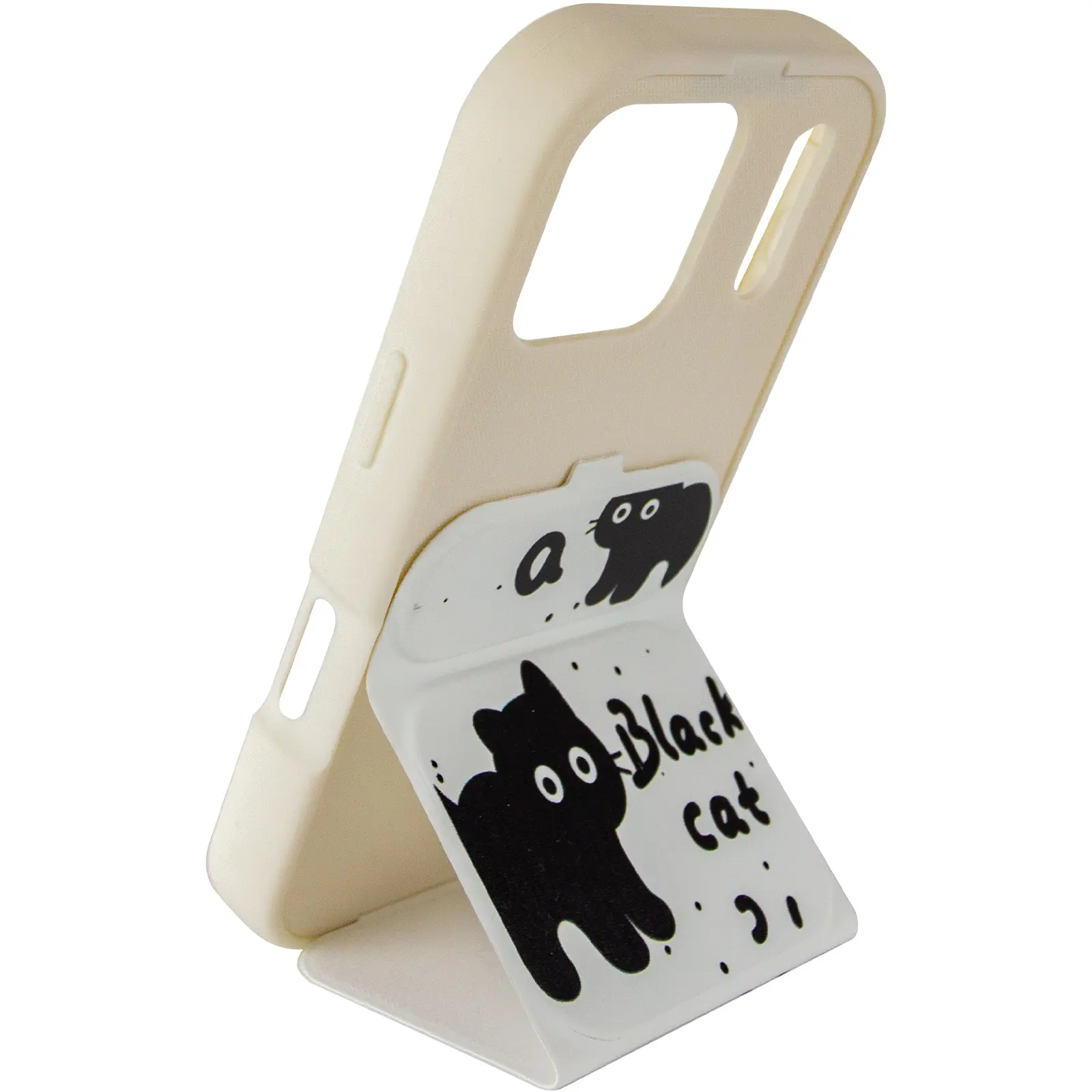 Etui TPU Panel Stand do Apple iPhone 17 Pro (6.3"), Black Cat 3, TPU
