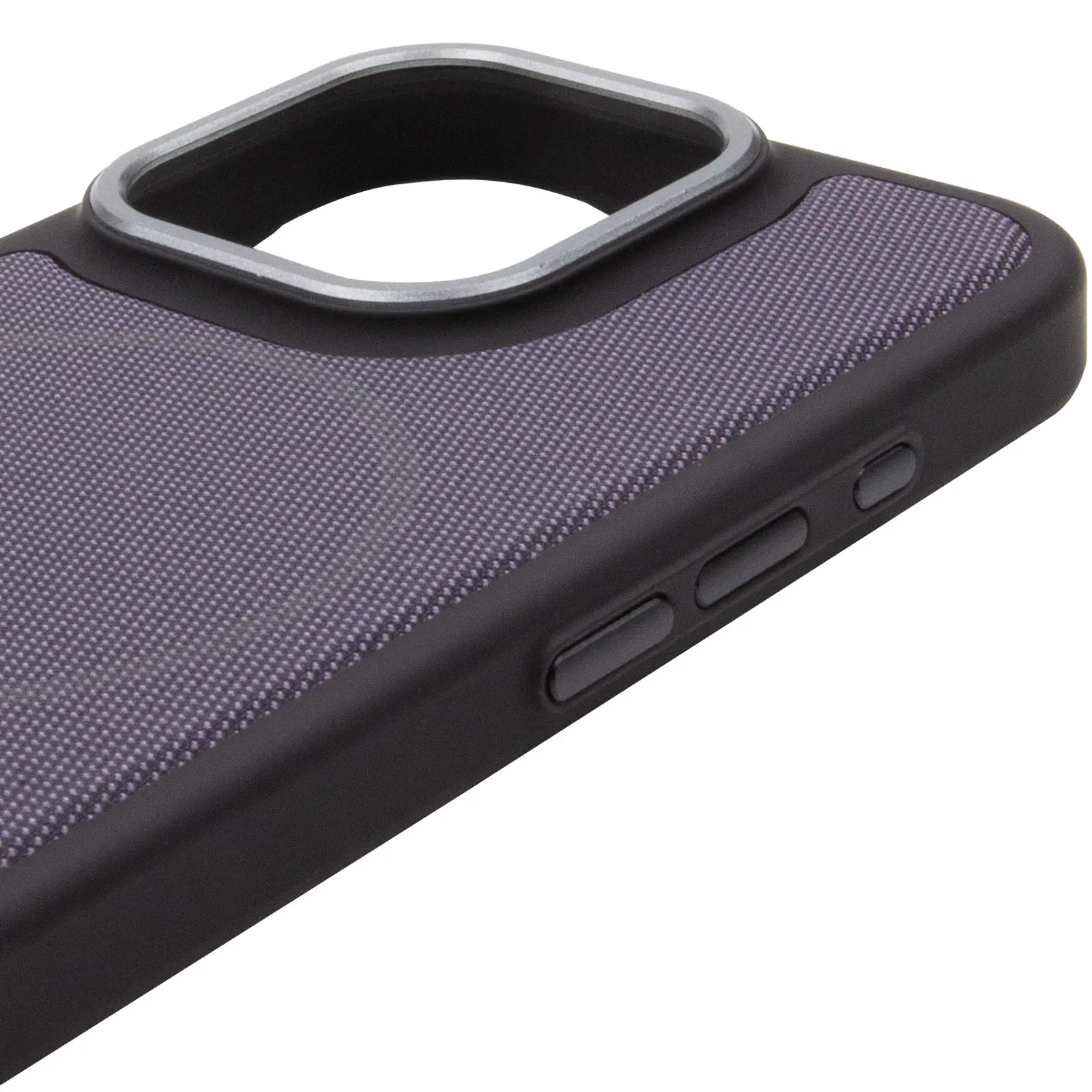 Etui PC TechWoven Hybrid with MagSafe do Apple iPhone 15 Pro Max (6.7"), Black / Purple 3, Tekstylny