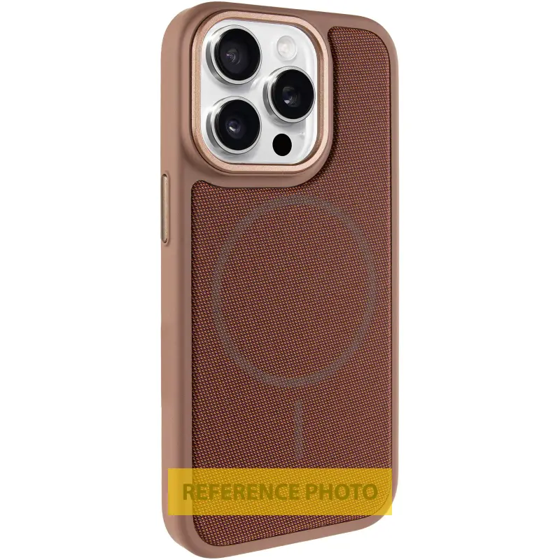 Etui PC TechWoven Hybrid with MagSafe do Apple iPhone 15 Pro Max (6.7"), Desert Gold, Tekstylny