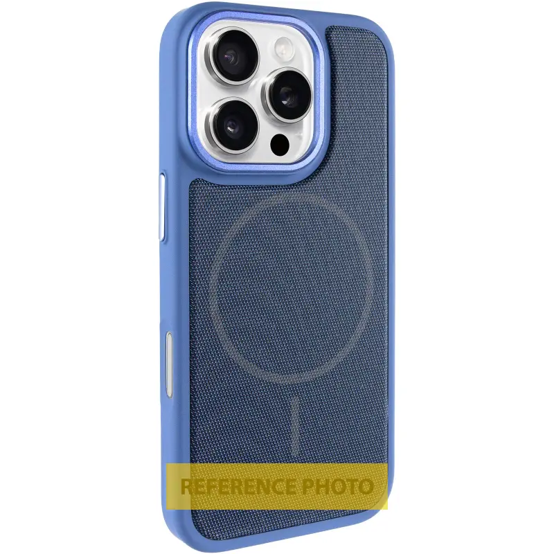 Etui PC TechWoven Hybrid with MagSafe do Apple iPhone 16 Pro (6.3"), Blue, Tekstylny