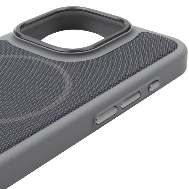 Etui PC TechWoven Hybrid with MagSafe do Apple iPhone 16 Pro (6.3"), Grey / Black 3, Tekstylny