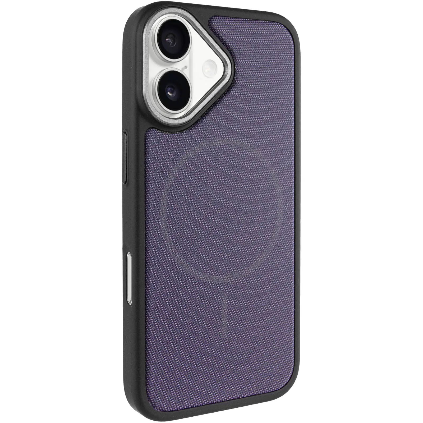 Etui PC TechWoven Hybrid with MagSafe do Apple iPhone 17 (6.3"), Black / Purple, Tekstylny