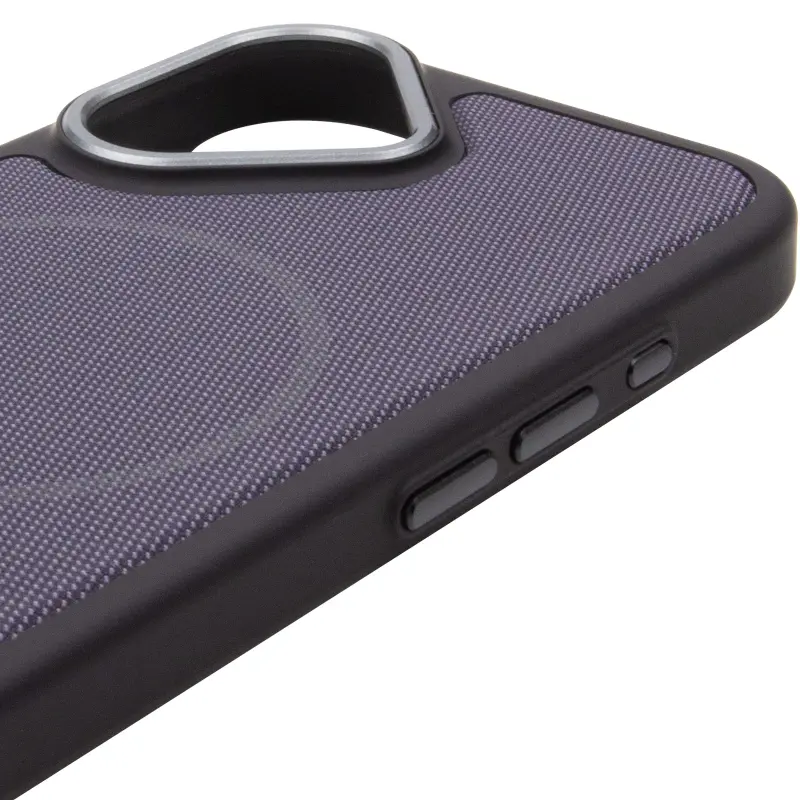 Etui PC TechWoven Hybrid with MagSafe do Apple iPhone 17 (6.3"), Black / Purple 3, Tekstylny