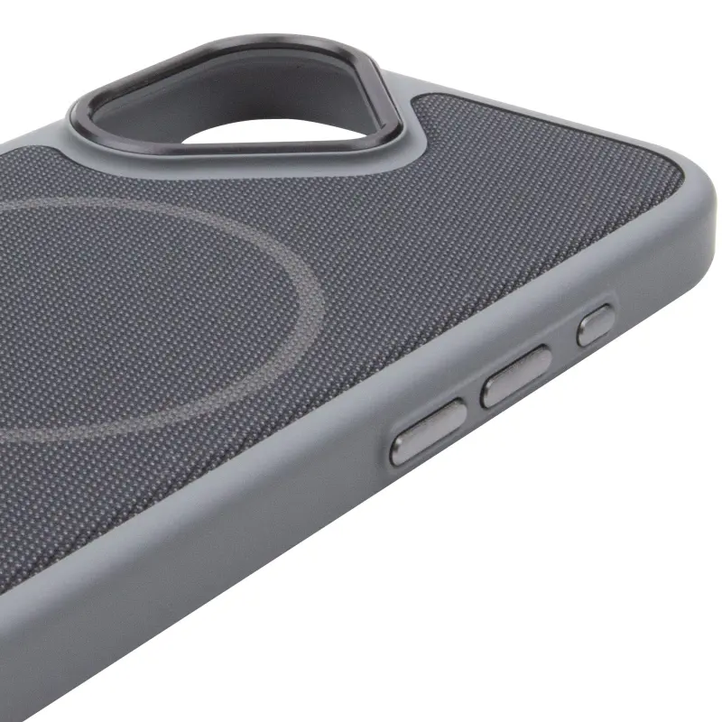 Etui PC TechWoven Hybrid with MagSafe do Apple iPhone 17 (6.3"), Grey / Black 3, Tekstylny