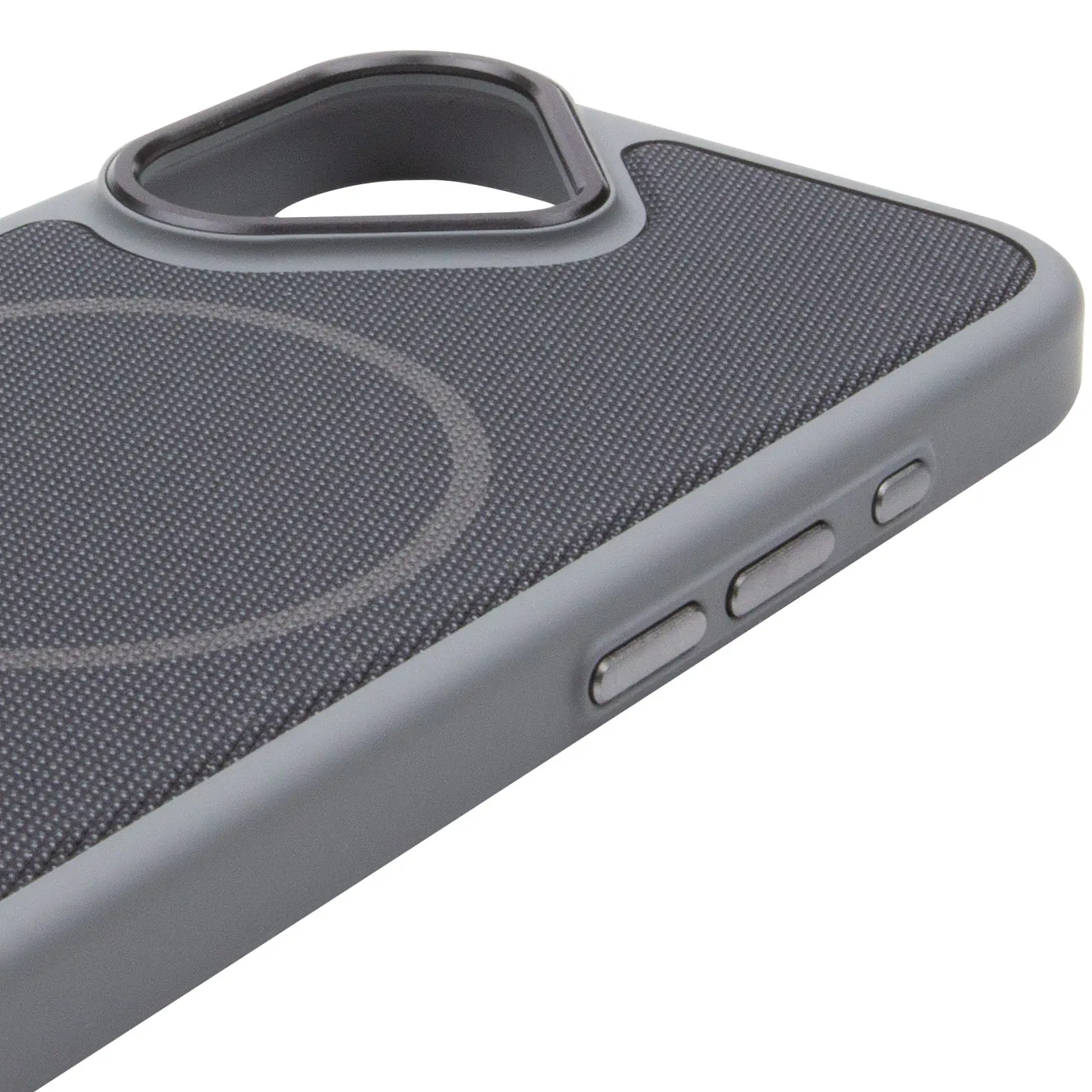 Etui PC TechWoven Hybrid with MagSafe do Apple iPhone 17 (6.3"), Grey / Black 3, Tekstylny