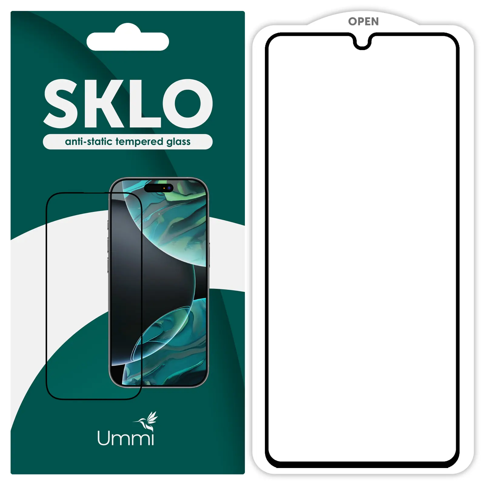 Ochronne szkło SKLO Premium 5D do Oppo A57s / A77 / A77s, Czarny, Szkło hartowane