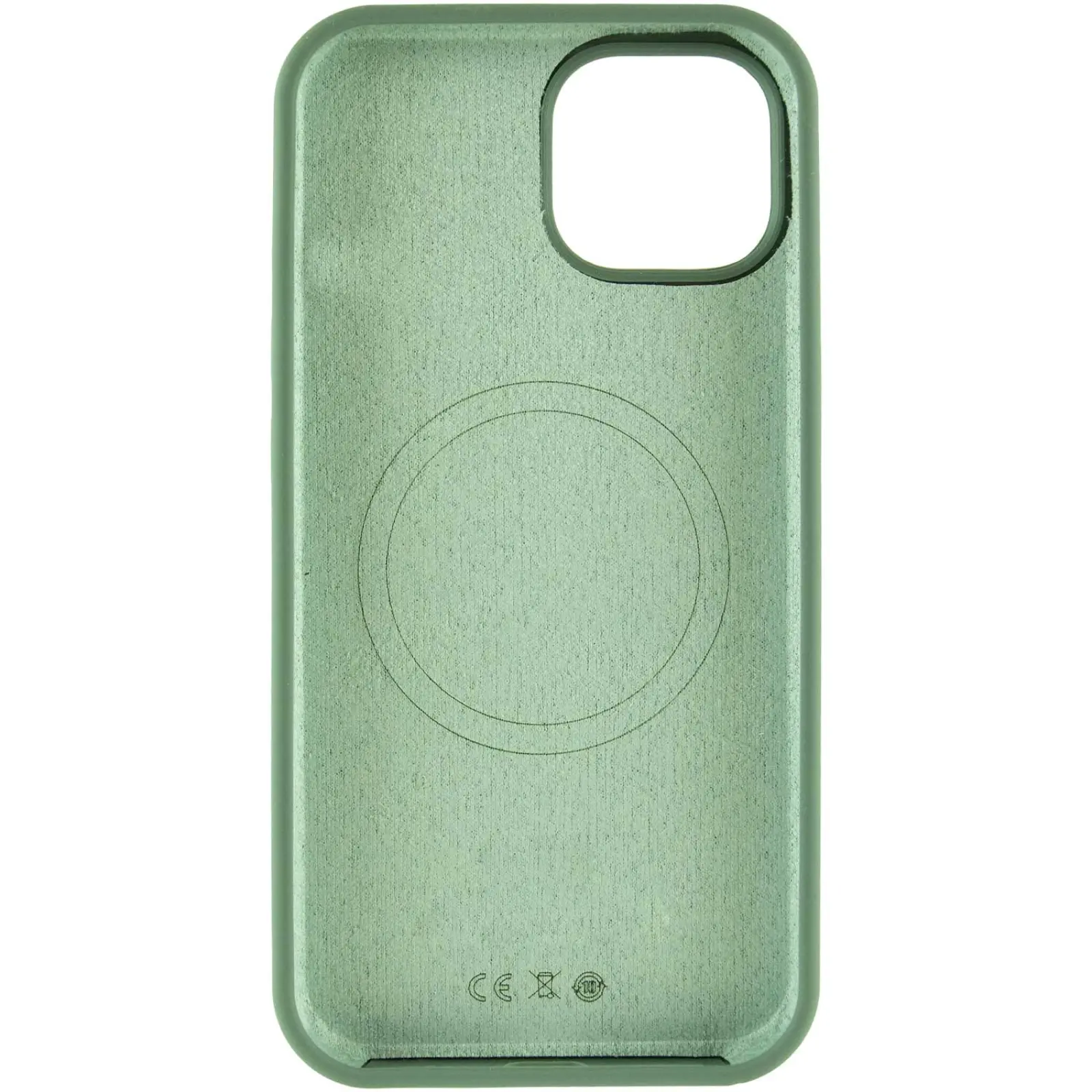 Silk Case Full Protective with Magnetic Fit for Apple iPhone 13 (6.1"), Green / Pine green 2, Silicone