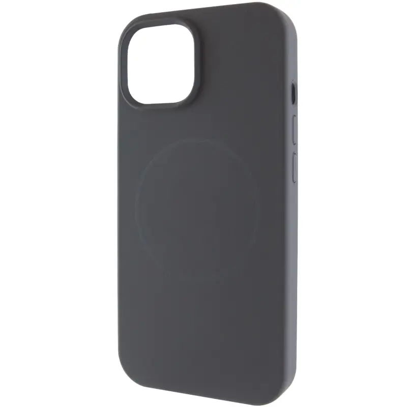 Silk Case Full Protective with Magnetic Fit for Apple iPhone 13 (6.1"), Gray / Dark Gray, Silicone