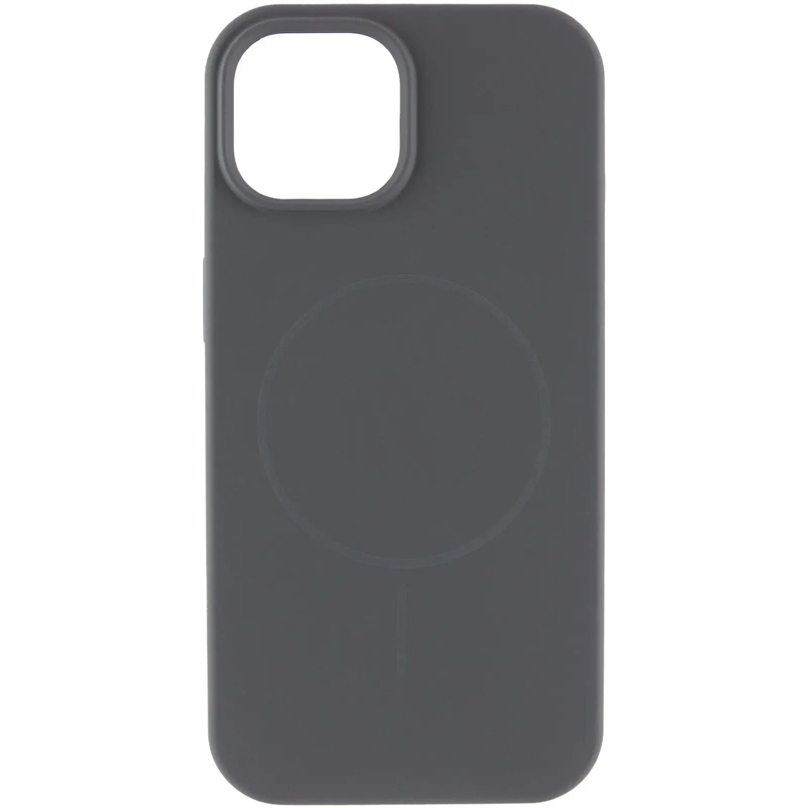 Silk Case Full Protective with Magnetic Fit for Apple iPhone 13 (6.1"), Gray / Dark Gray 1, Silicone
