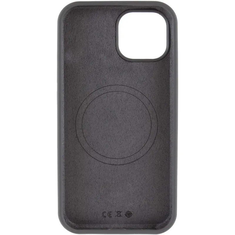 Silk Case Full Protective with Magnetic Fit for Apple iPhone 13 (6.1"), Gray / Dark Gray 2, Silicone