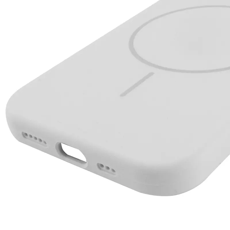 Silk Case Full Protective with Magnetic Fit for Apple iPhone 13 (6.1"), White 4, Silicone