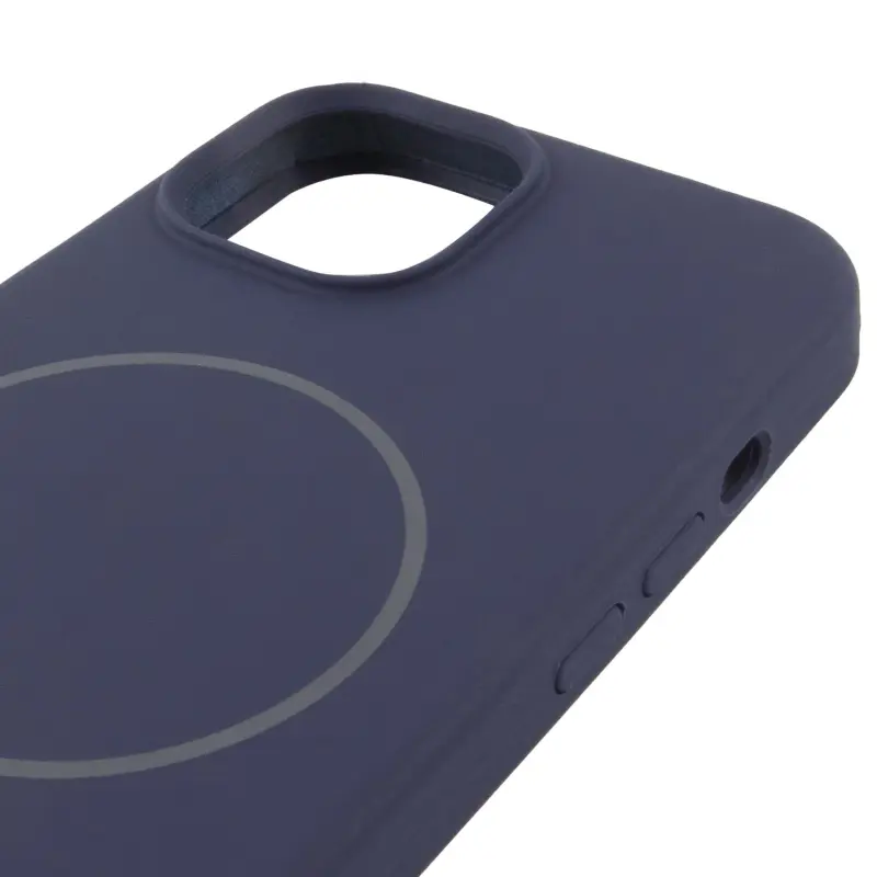 Etui Silk Full Protective with Magnetic Fit do Apple iPhone 15 (6.1"), Ciemno-niebieski / Midnight blue 3, Silikon