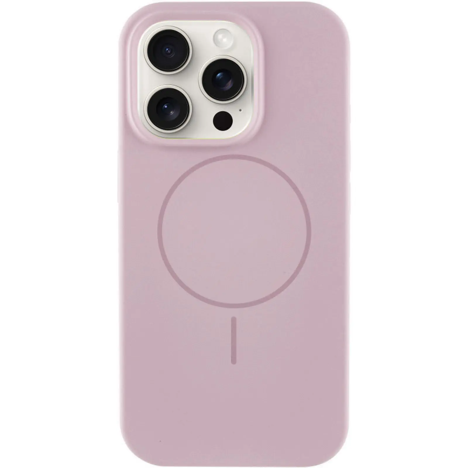 Чохол Silk Full Protective (AA) NO LOGO with Magnetic Fit для Apple iPhone 15 Pro (6.1"), Рожевий / Pink Sand, Силікон