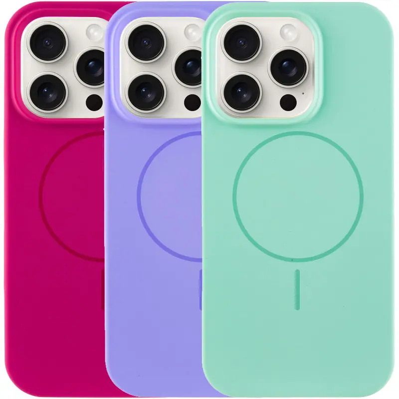 Silk Case Full Protective with Magnetic Fit for Apple iPhone 15 Pro Max (6.7"), Silicone