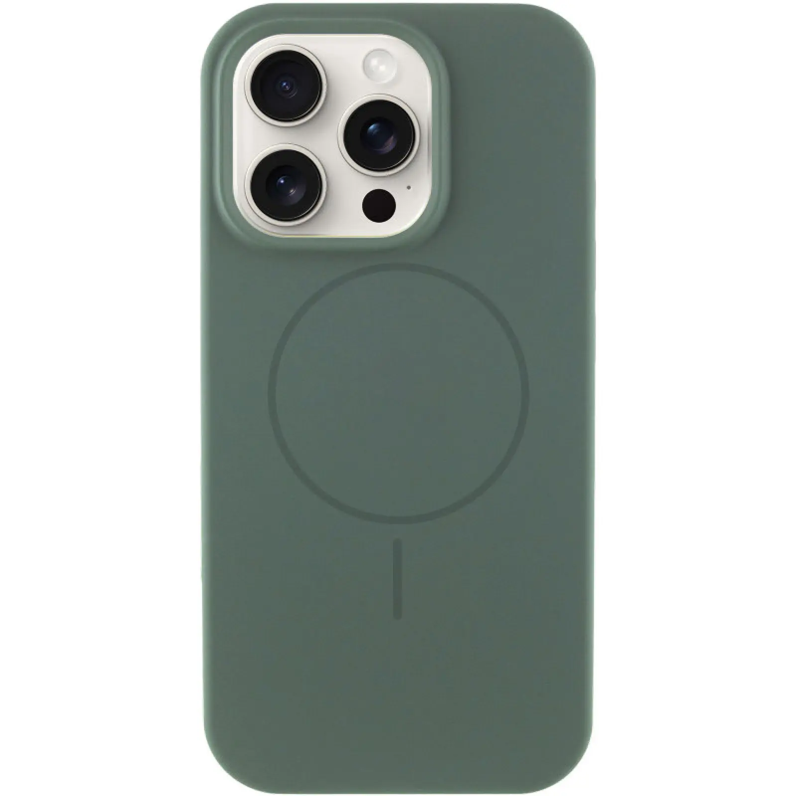 Silk Case Full Protective with Magnetic Fit for Apple iPhone 16 Pro (6.3"), Green / Pine green, Silicone
