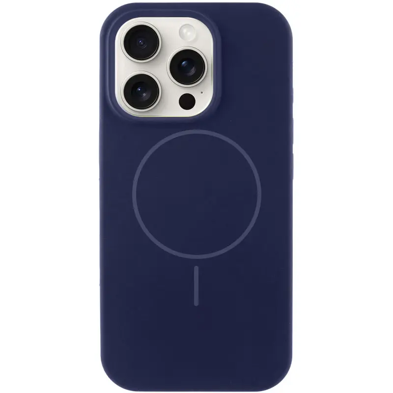 Silk Case Full Protective with Magnetic Fit for Apple iPhone 16 Pro (6.3"), Dark-blue / Midnight blue, Silicone