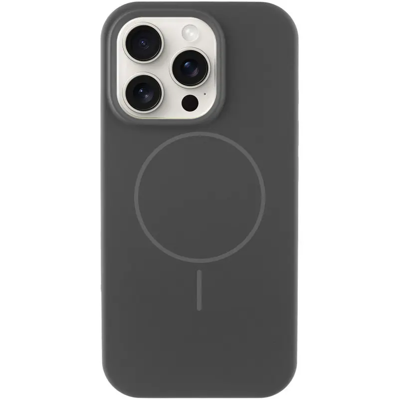 Silk Case Full Protective with Magnetic Fit for Apple iPhone 16 Pro (6.3"), Gray / Dark Gray, Silicone