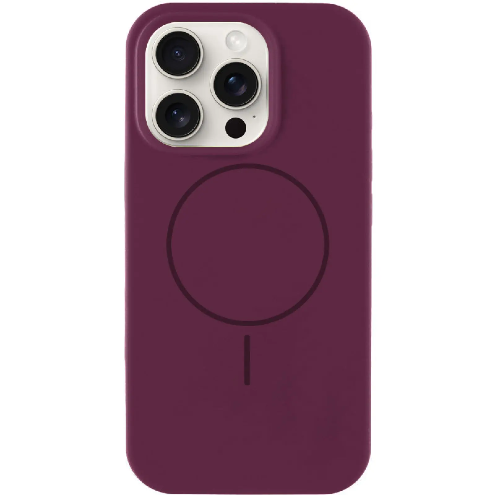 Чохол Silk Full Protective (AA) NO LOGO with Magnetic Fit для Apple iPhone 16 Pro Max (6.9"), Бордовий / Plum, Силікон