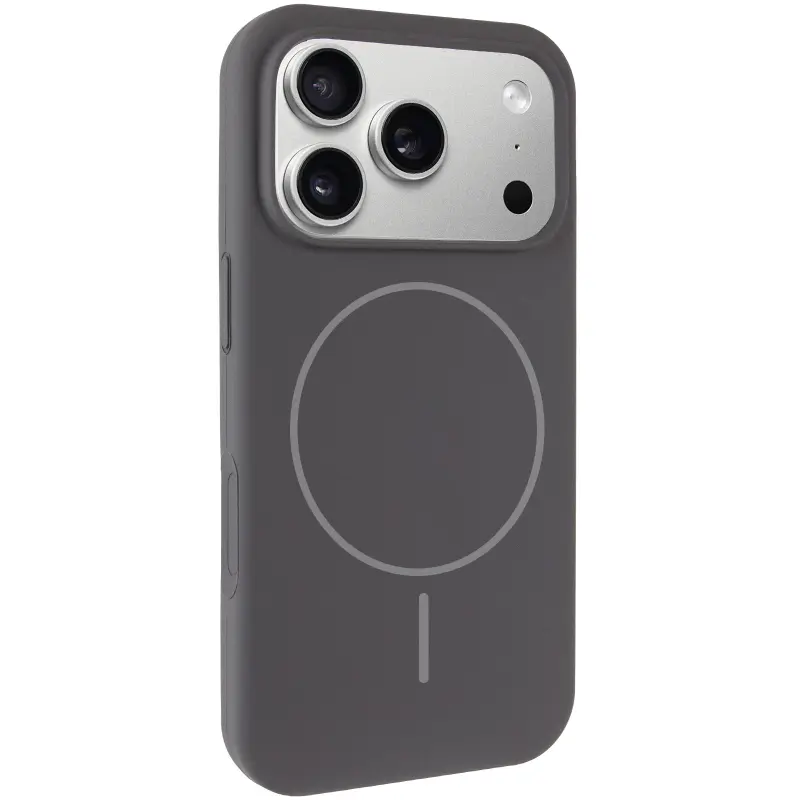 Etui Silk Full Protective with Magnetic Fit do Apple iPhone 17 Pro Max / 18 Pro Max, Szary / Dark Gray, Silikon