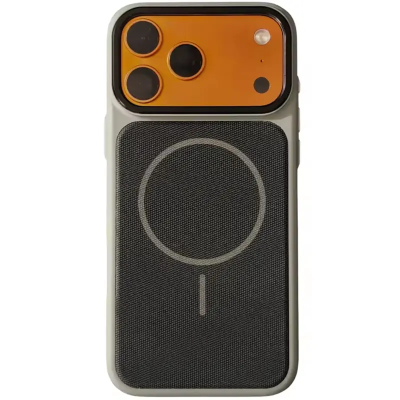 Чехол PC Textile Hybrid with Magnetic Fit для Apple iPhone 17 Pro / 18 Pro (6.3"), Grey / Black, Ткань