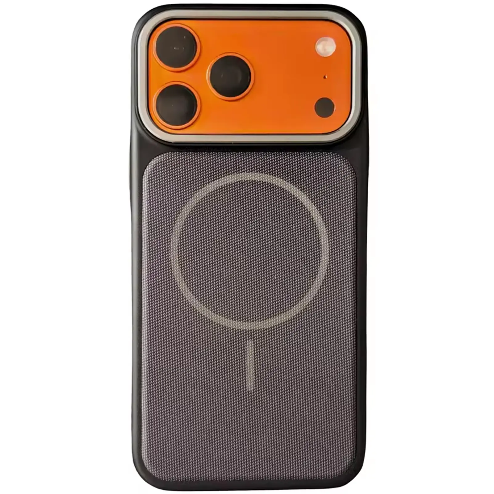 Чехол PC Textile Hybrid with Magnetic Fit для Apple iPhone 17 Pro Max / 18 Pro Max (6.9"), Black / Purple, Ткань