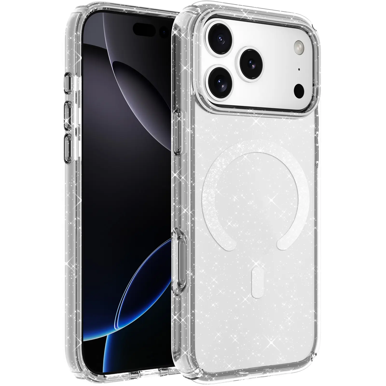Etui TPU Eclipse Sparkle Magnetic Fit do Apple iPhone 17 Pro Max / 18 Pro Max (6.9"), Clear, TPU