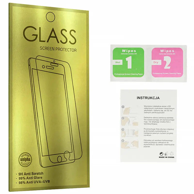Ochronne szkło Gold do Xiaomi Redmi Note 11 (Global) / Note 11S / Note 12S, Przejrzysty 1, Szkło hartowane