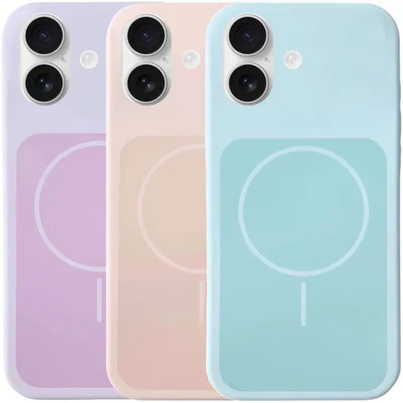 Etui Silk Duo Color (AA) NO LOGO with Magnetic Fit do Apple iPhone 17 (6.3"), Silikon