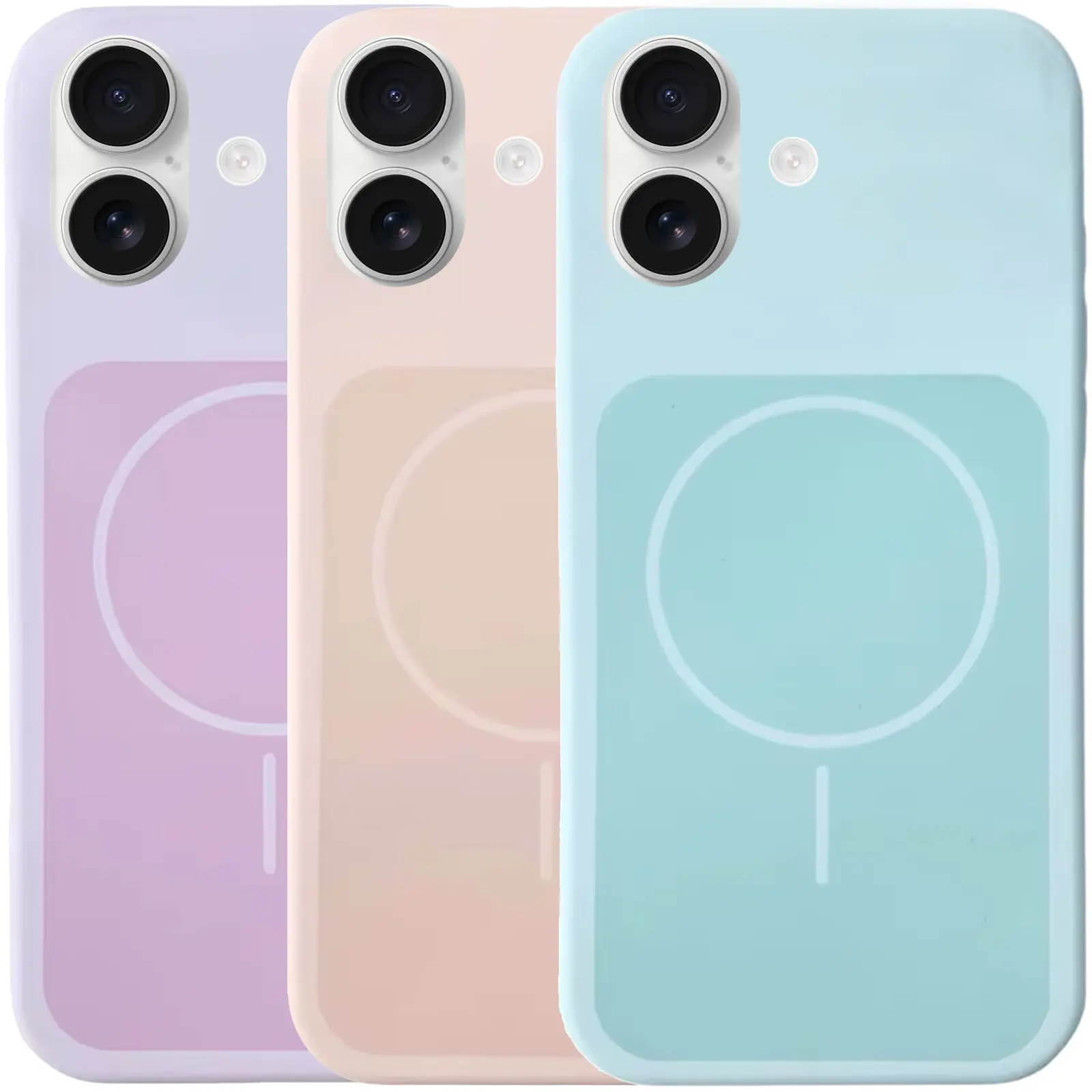 Etui Silk Duo Color (AA) NO LOGO with Magnetic Fit do Apple iPhone 17 (6.3"), Silikon