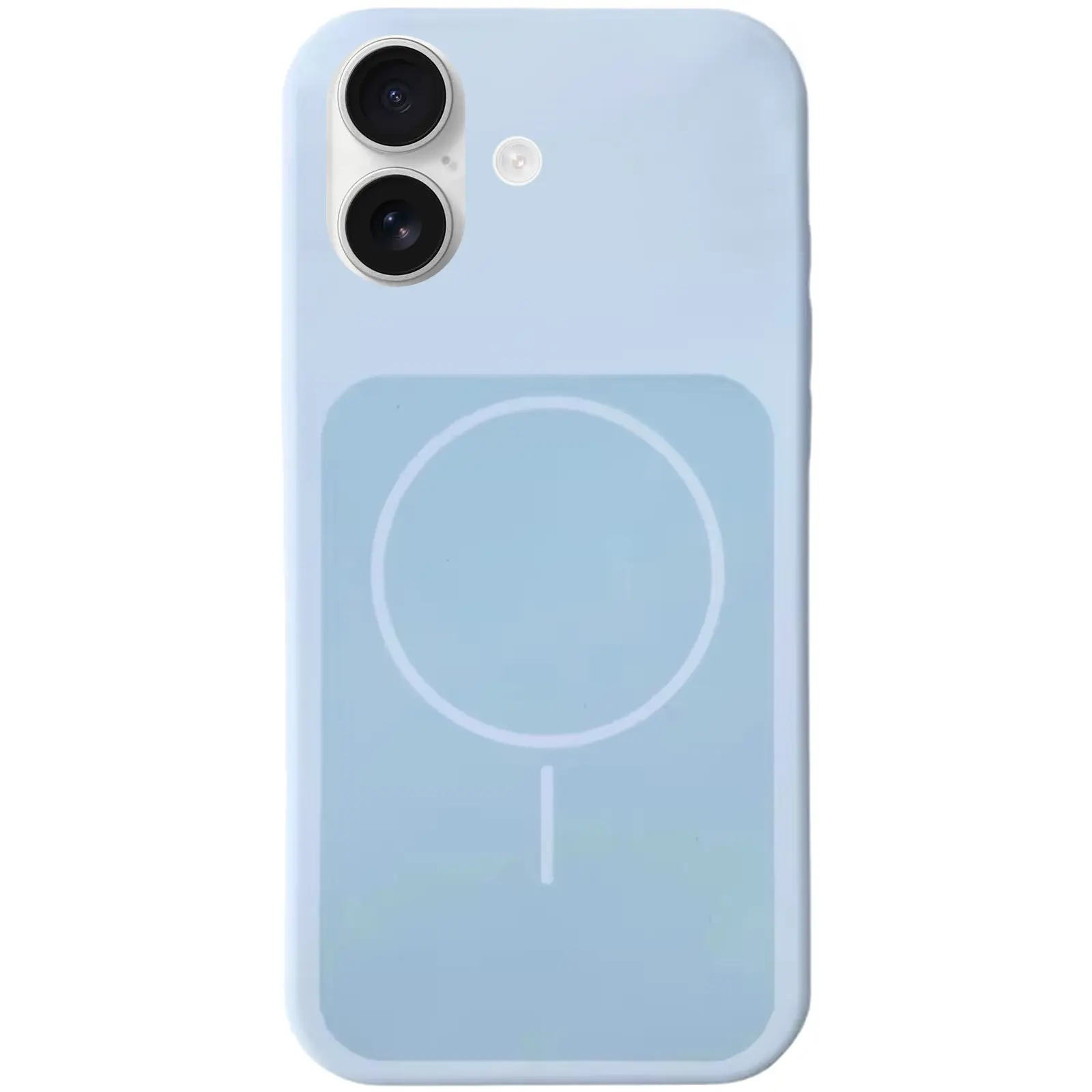Etui Silk Duo Color (AA) NO LOGO with Magnetic Fit do Apple iPhone 17 (6.3"), Sky Blue, Silikon