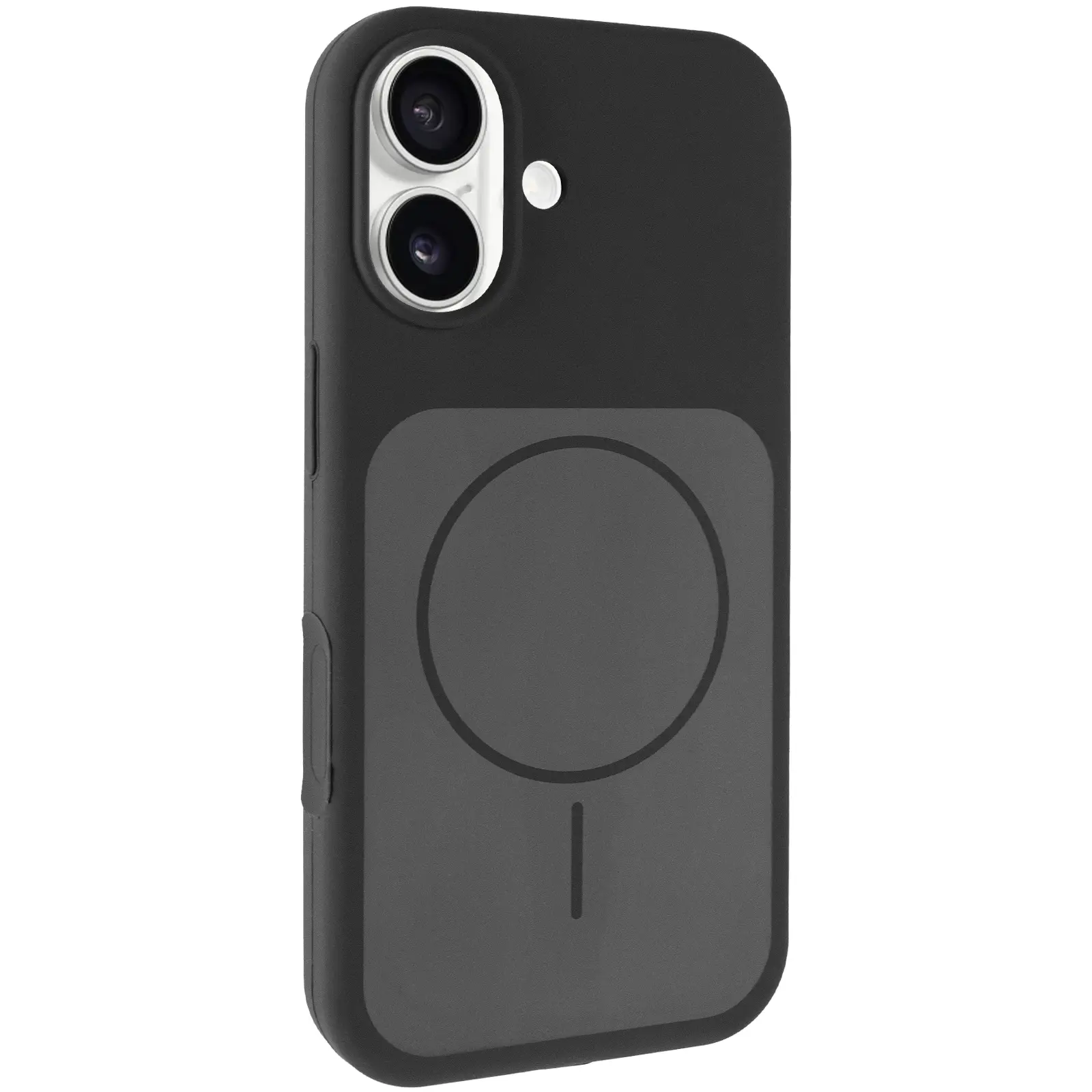 Etui Silk Duo Color (AA) NO LOGO with Magnetic Fit do Apple iPhone 17 (6.3"), Black, Silikon