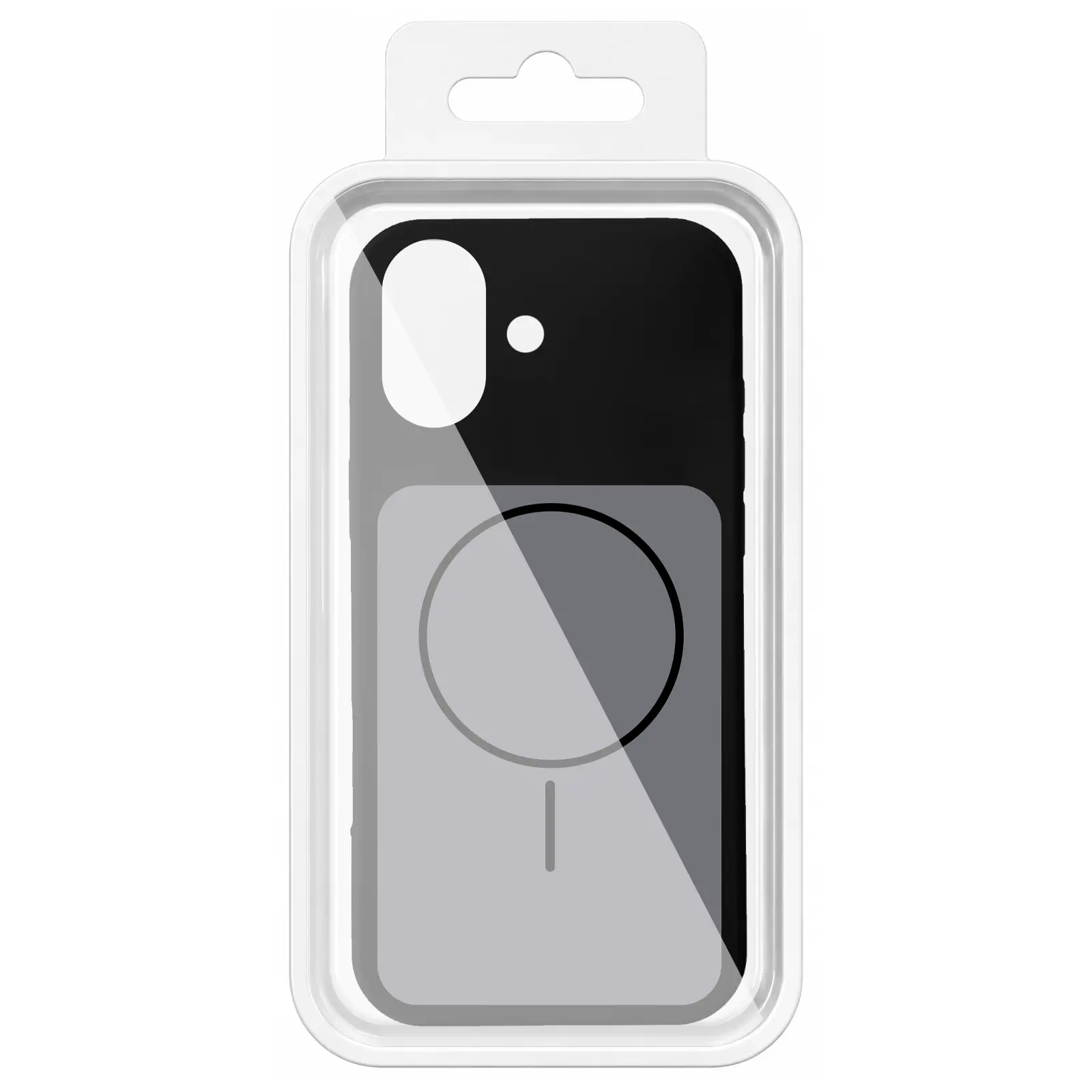 Etui Silk Duo Color (AA) NO LOGO with Magnetic Fit do Apple iPhone 17 (6.3"), Black 1, Silikon