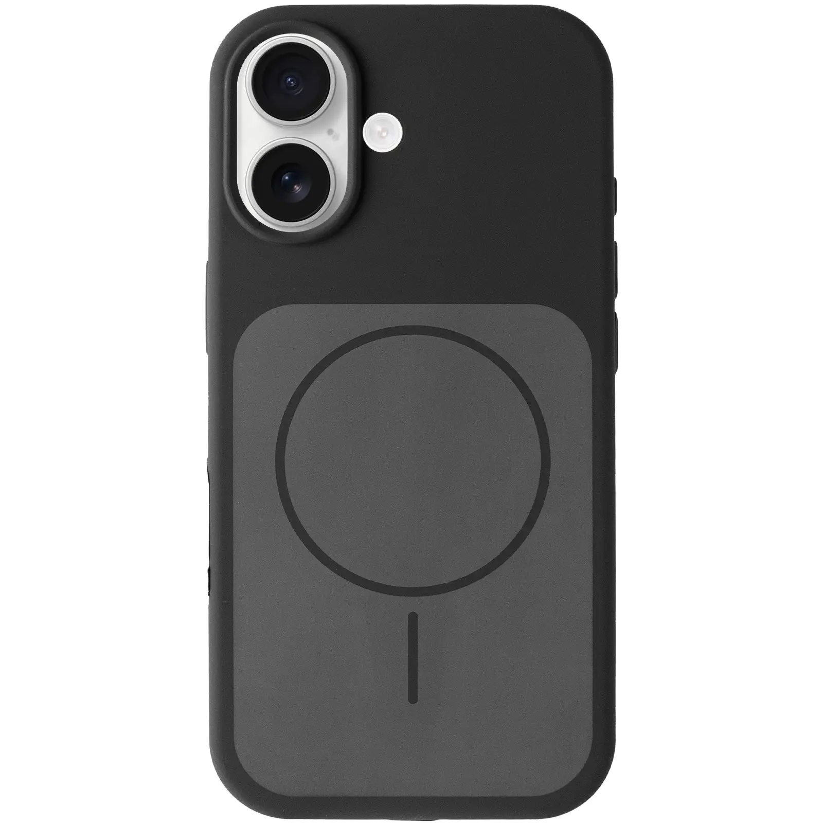 Etui Silk Duo Color (AA) NO LOGO with Magnetic Fit do Apple iPhone 17 (6.3"), Black 2, Silikon