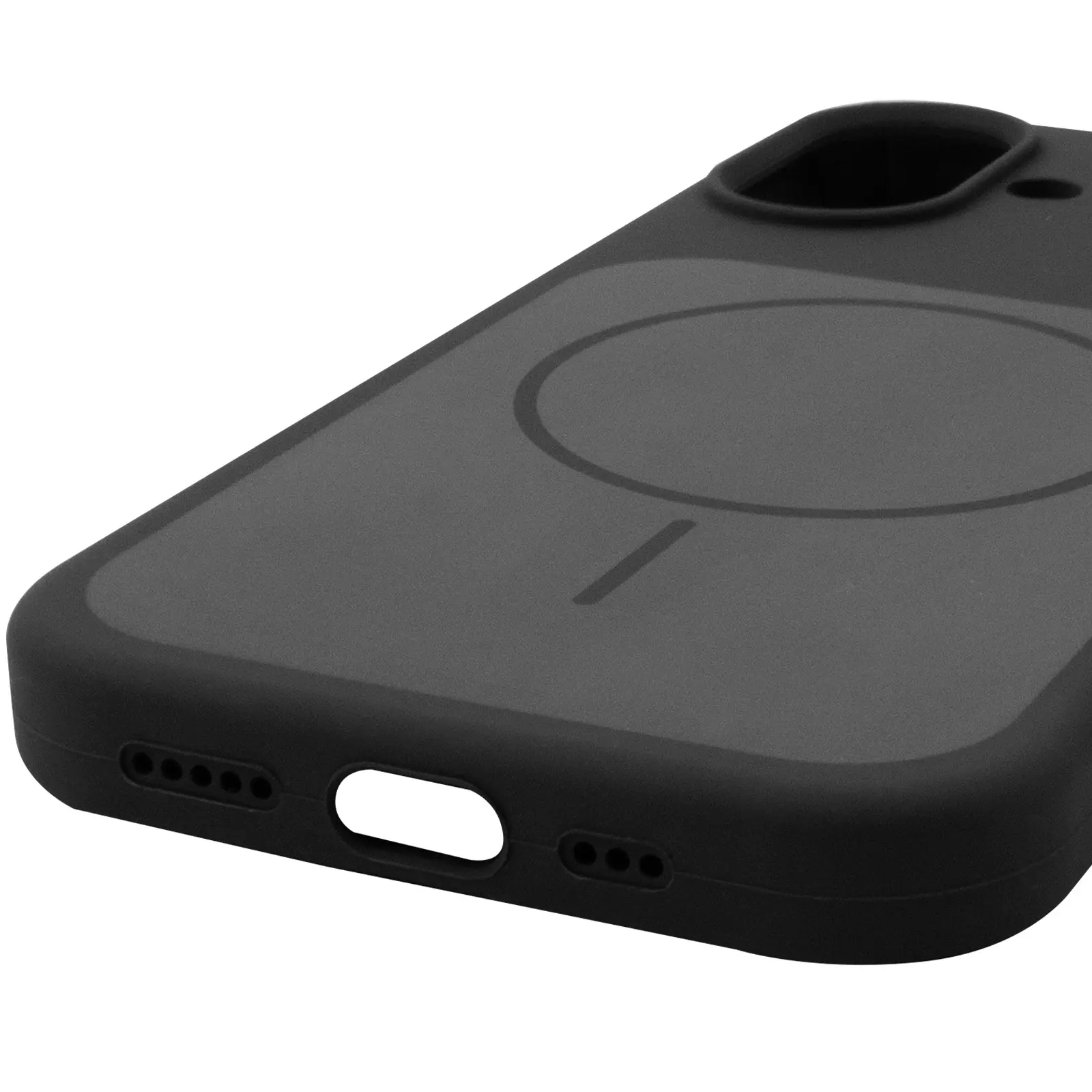 Etui Silk Duo Color (AA) NO LOGO with Magnetic Fit do Apple iPhone 17 (6.3"), Black 5, Silikon