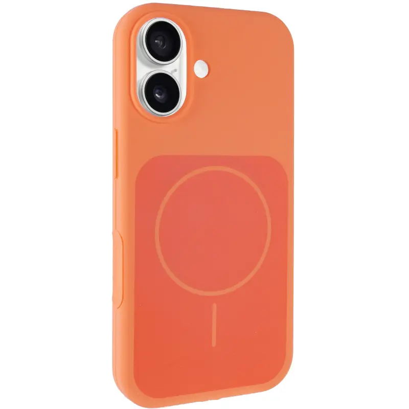 Etui Silk Duo Color (AA) NO LOGO with Magnetic Fit do Apple iPhone 17 (6.3"), Orange, Silikon