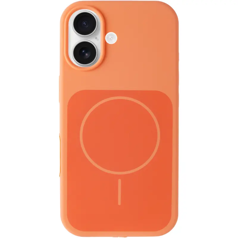 Etui Silk Duo Color (AA) NO LOGO with Magnetic Fit do Apple iPhone 17 (6.3"), Orange 1, Silikon
