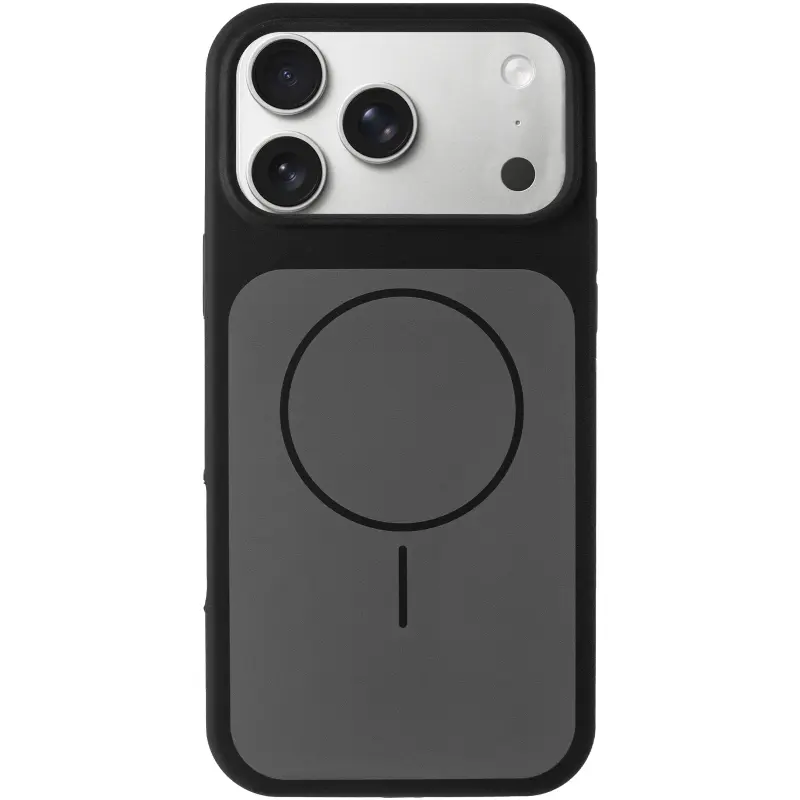 Etui Silk Duo Color (AA) NO LOGO with Magnetic Fit do Apple iPhone 17 Pro / 18 Pro (6.3"), Black 2, Silikon