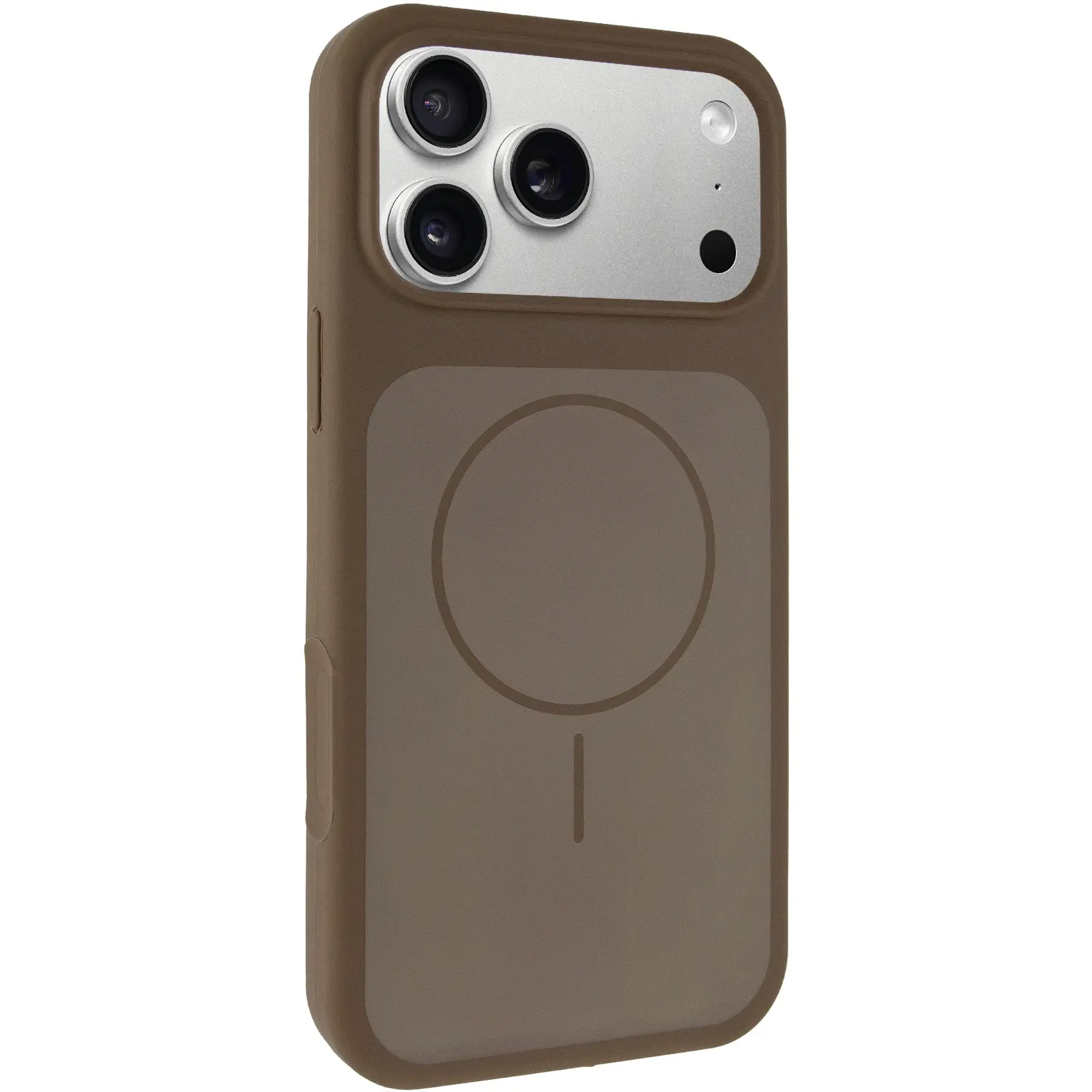 Etui Silk Duo Color (AA) NO LOGO with Magnetic Fit do Apple iPhone 17 Pro / 18 Pro (6.3"), Brown, Silikon