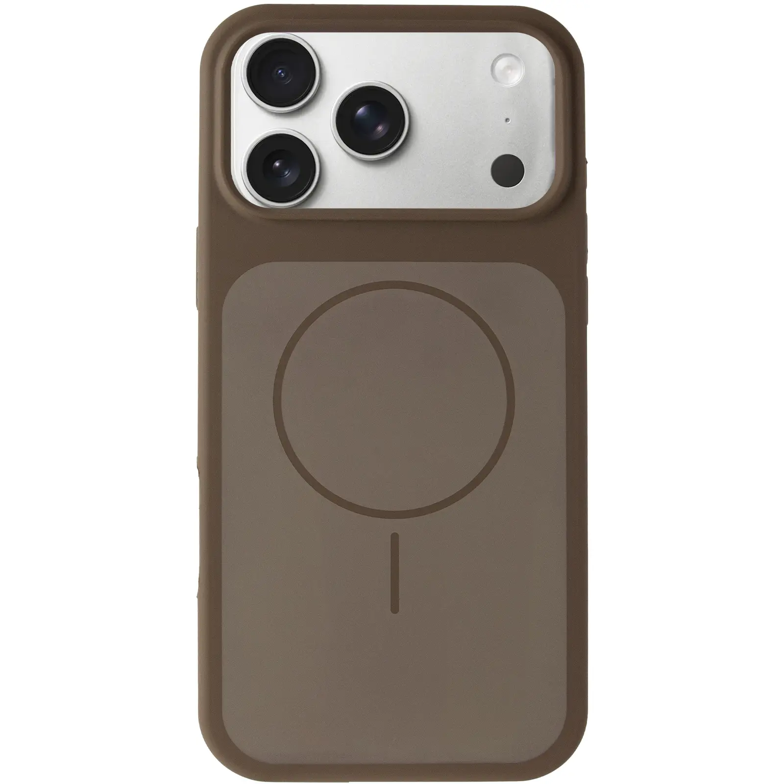 Etui Silk Duo Color (AA) NO LOGO with Magnetic Fit do Apple iPhone 17 Pro / 18 Pro (6.3"), Brown 1, Silikon