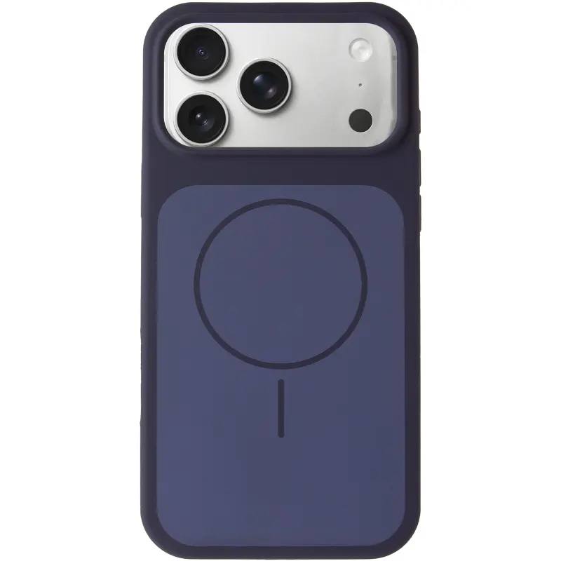Etui Silk Duo Color (AA) NO LOGO with Magnetic Fit do Apple iPhone 17 Pro / 18 Pro (6.3"), Midnight Blue 1, Silikon