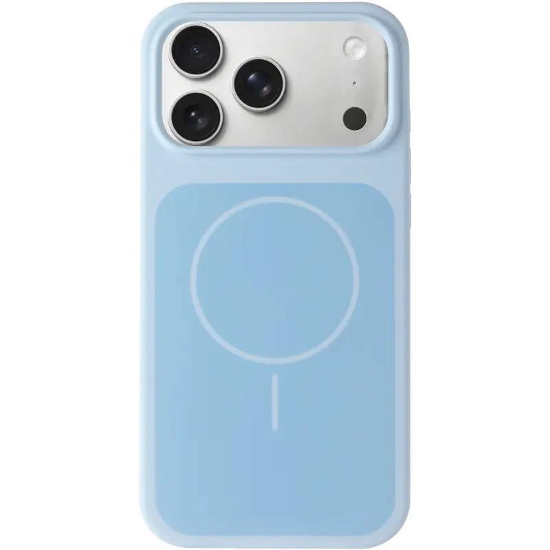 Etui Silk Duo Color (AA) NO LOGO with Magnetic Fit do Apple iPhone 17 Pro / 18 Pro (6.3"), Sky Blue 1, Silikon