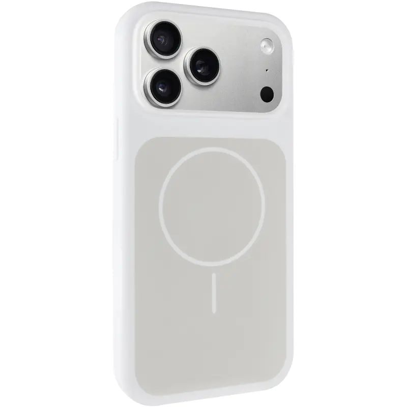 Etui Silk Duo Color (AA) NO LOGO with Magnetic Fit do Apple iPhone 17 Pro / 18 Pro (6.3"), White, Silikon