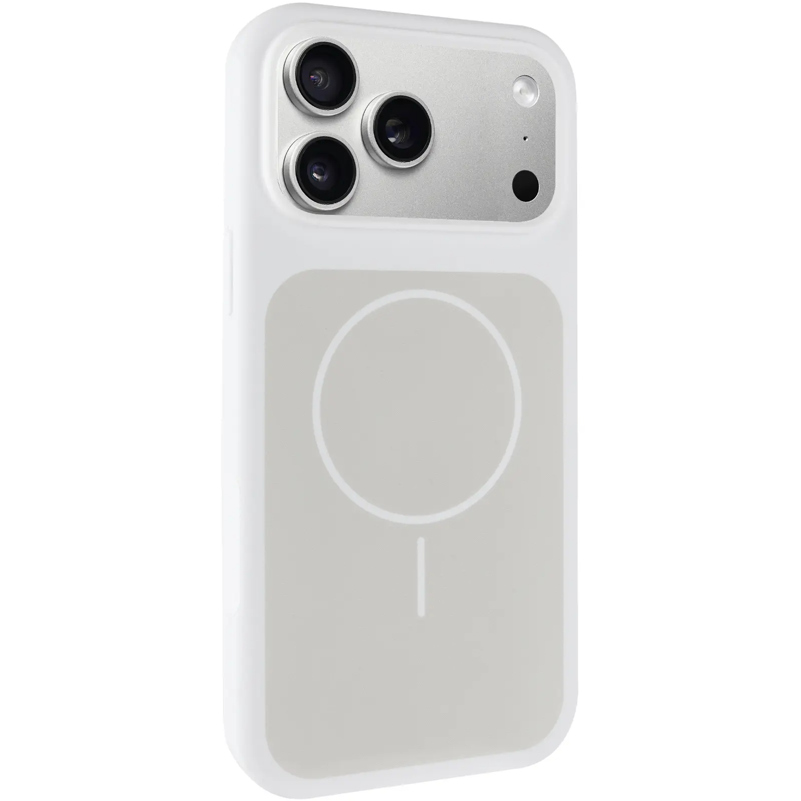 Etui Silk Duo Color (AA) NO LOGO with Magnetic Fit do Apple iPhone 17 Pro / 18 Pro (6.3"), White, Silikon