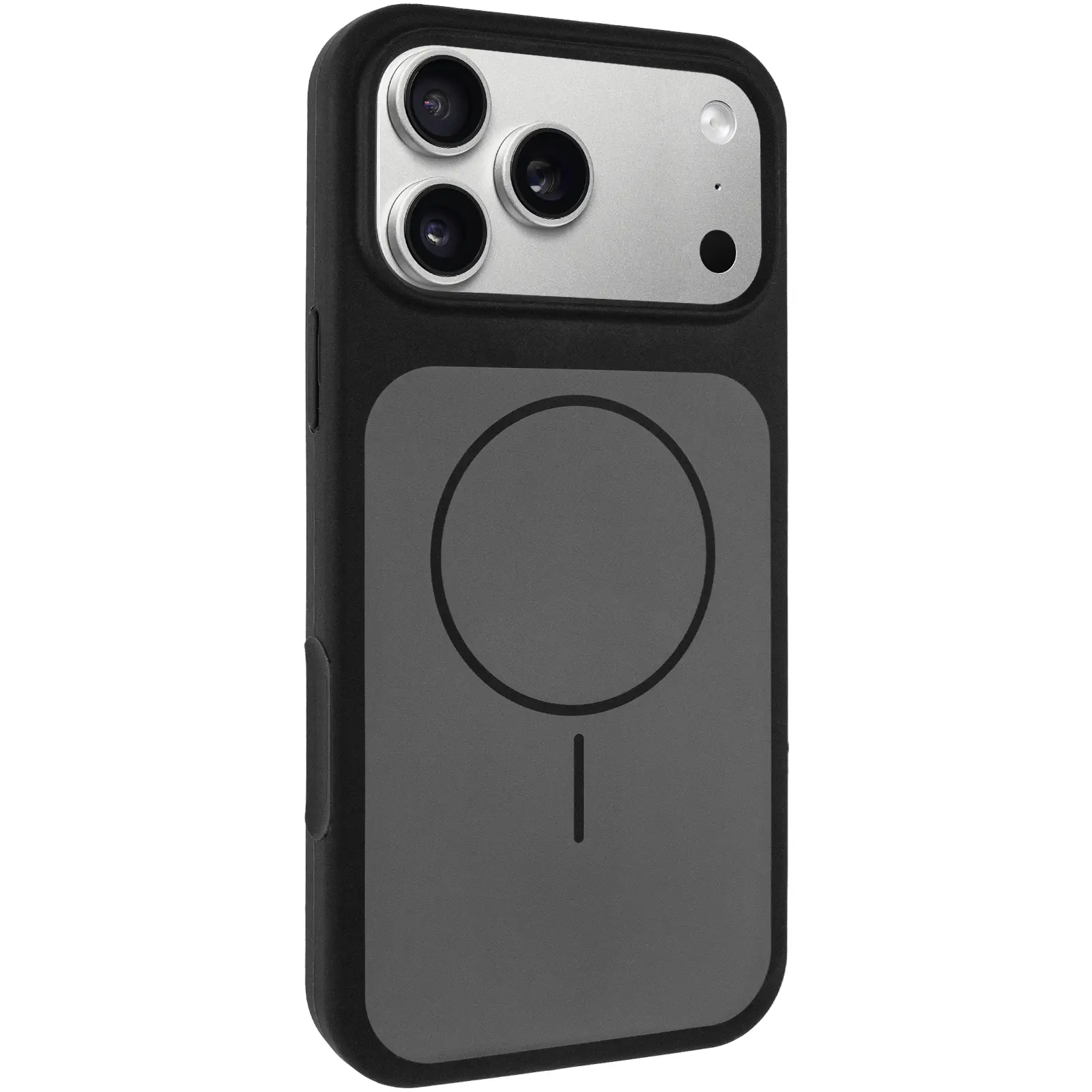 Etui Silk Duo Color (AA) NO LOGO with Magnetic Fit do Apple iPhone 17 Pro Max / 18 Pro Max (6.9"), Black, Silikon