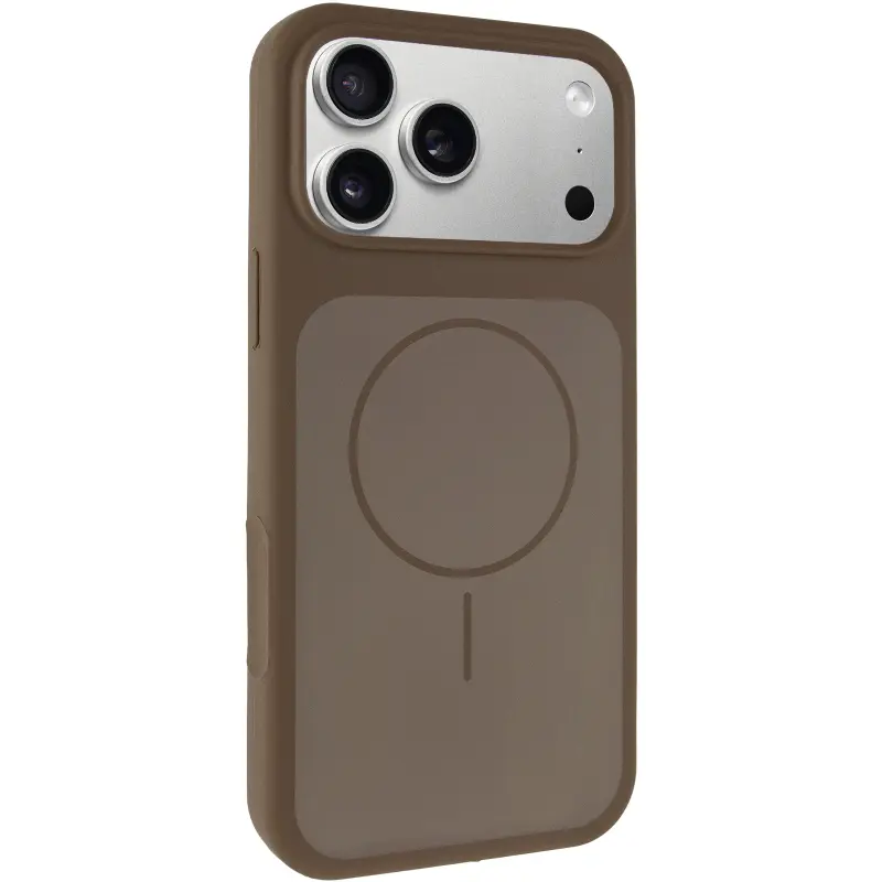Etui Silk Duo Color (AA) NO LOGO with Magnetic Fit do Apple iPhone 17 Pro Max / 18 Pro Max (6.9"), Brown, Silikon