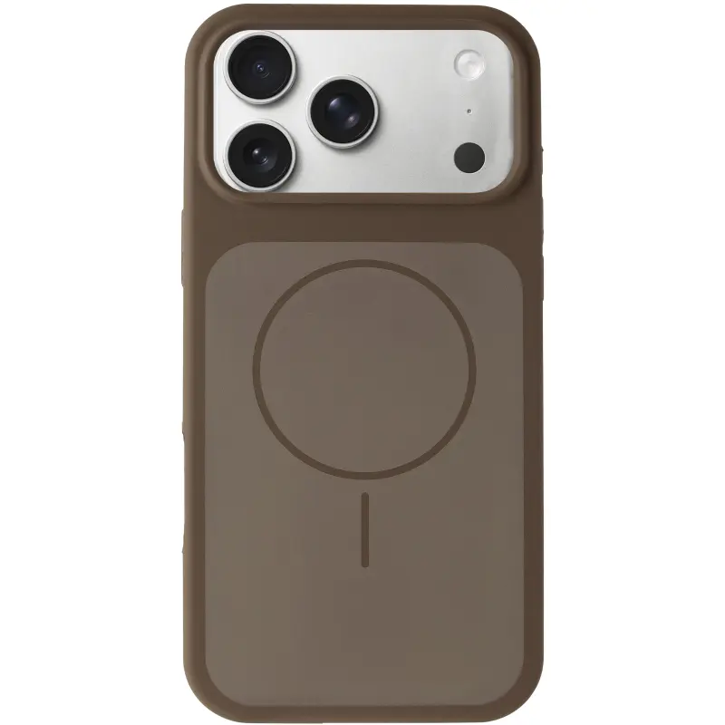 Etui Silk Duo Color (AA) NO LOGO with Magnetic Fit do Apple iPhone 17 Pro Max / 18 Pro Max (6.9"), Brown 1, Silikon