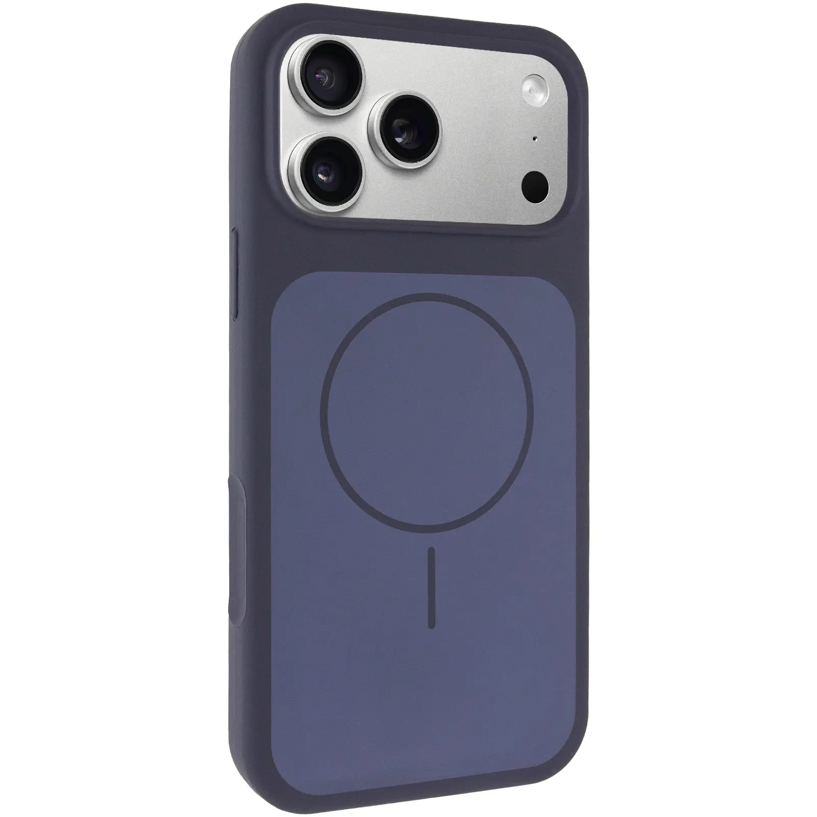 Etui Silk Duo Color (AA) NO LOGO with Magnetic Fit do Apple iPhone 17 Pro Max / 18 Pro Max (6.9"), Midnight Blue, Silikon