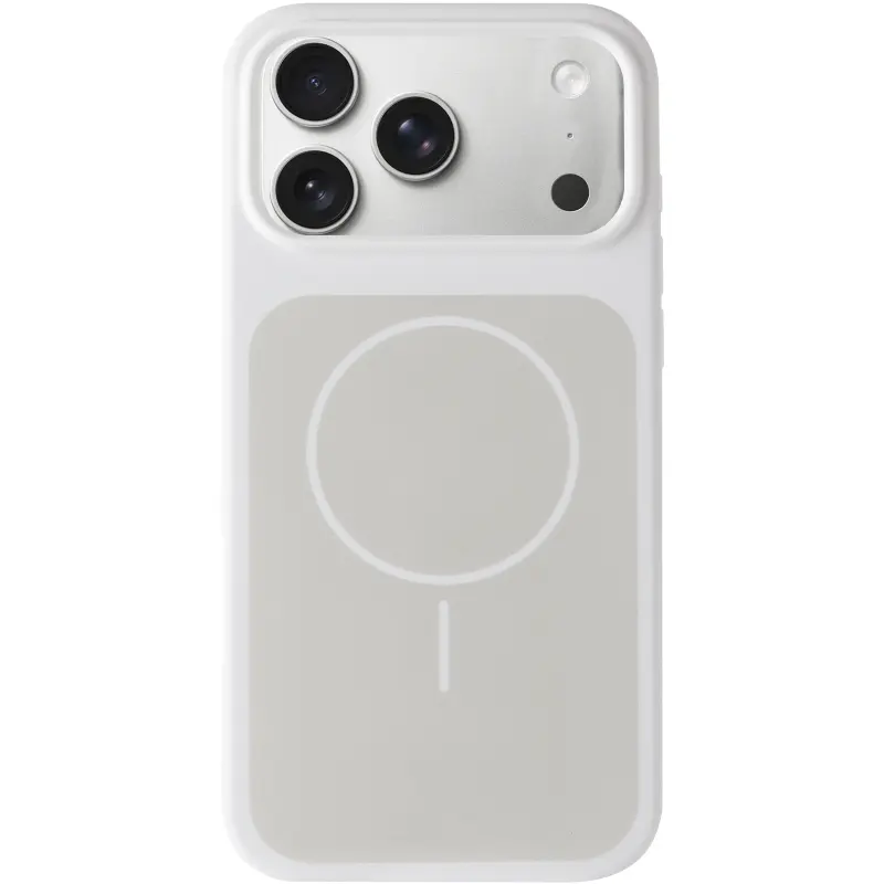 Etui Silk Duo Color (AA) NO LOGO with Magnetic Fit do Apple iPhone 17 Pro Max / 18 Pro Max (6.9"), White 1, Silikon
